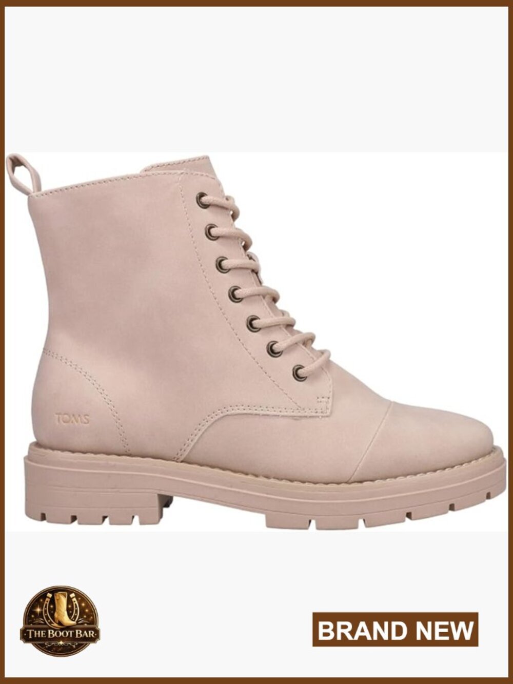 Lace-Up Lug Boot with Memory Foam Insole - Ankle Height